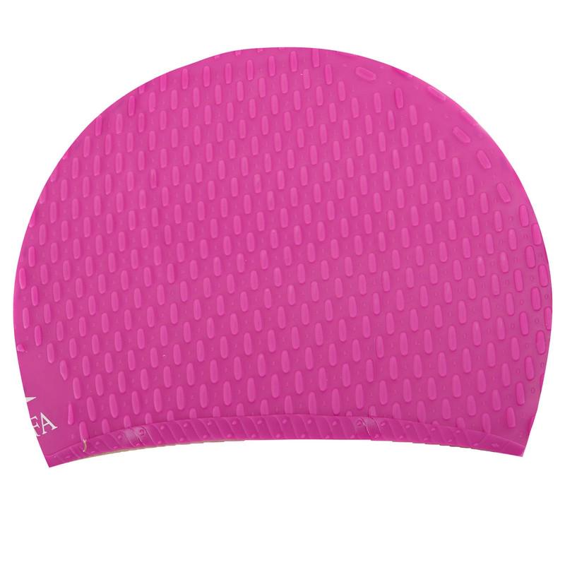 Шапочка для плавання на довге волосся YINGFA C0061 силіконова Рожевий (C0061_Розовый) - фото 4