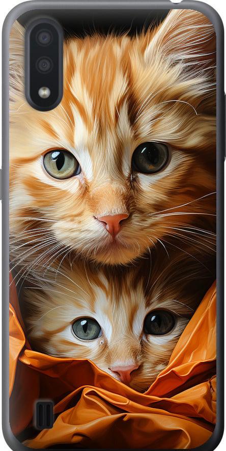 Чехол на Samsung Galaxy A01 A015F Котики 2 (5664u-1842-42517)