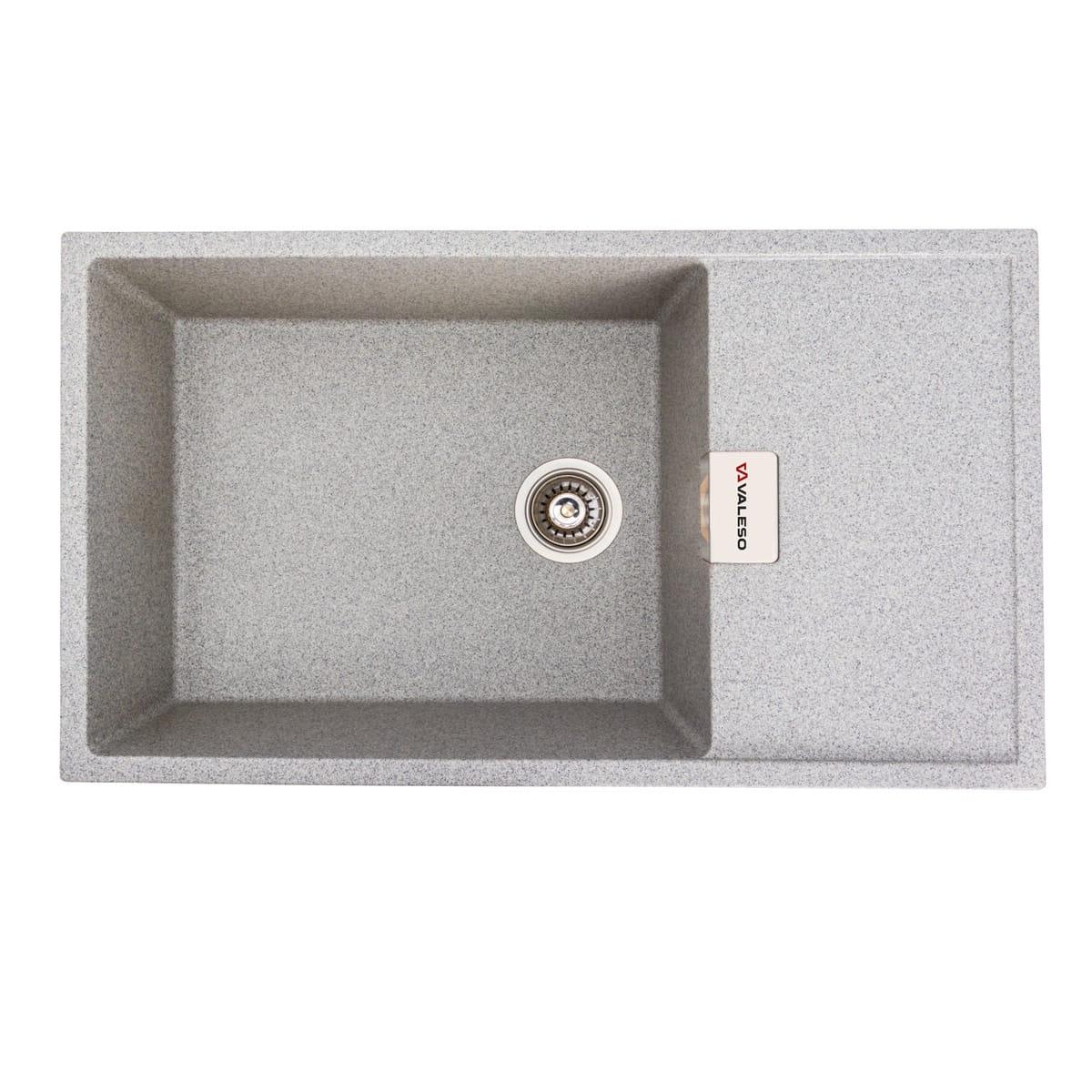 Мойка гранитная Valeso Diamond 860х500 врезная прямоугольная Серый матовый (PLTM-SP000046981)