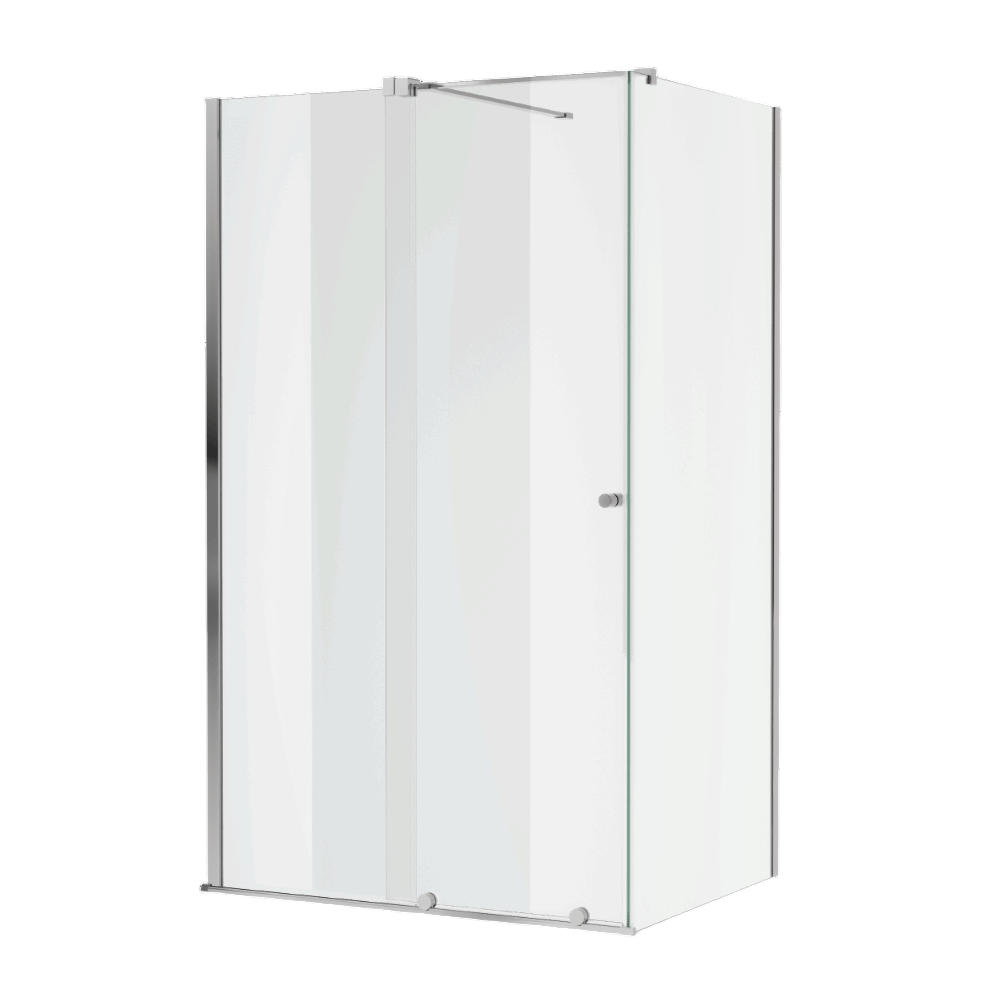 Душевая кабина Excellent Ortigo 200х140x80 стекло 8 мм, без подонна, хром (KAEX.5016.K.1400.0800.CR)