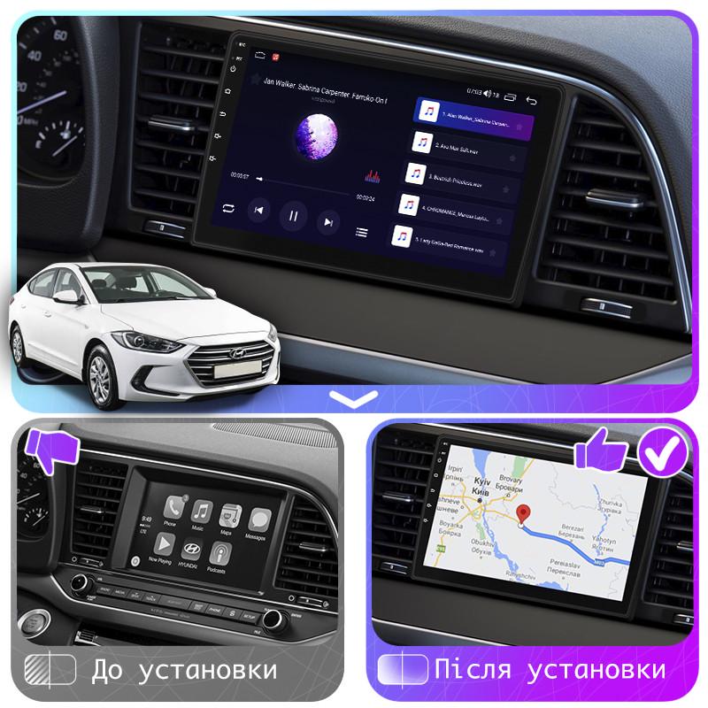 Автомагнитола штатная Lesko CarPlay/4G/Wi-Fi/GPS для Hyundai Elantra VI AD 2015-2019 4/64Gb 9" (1746525423) - фото 2