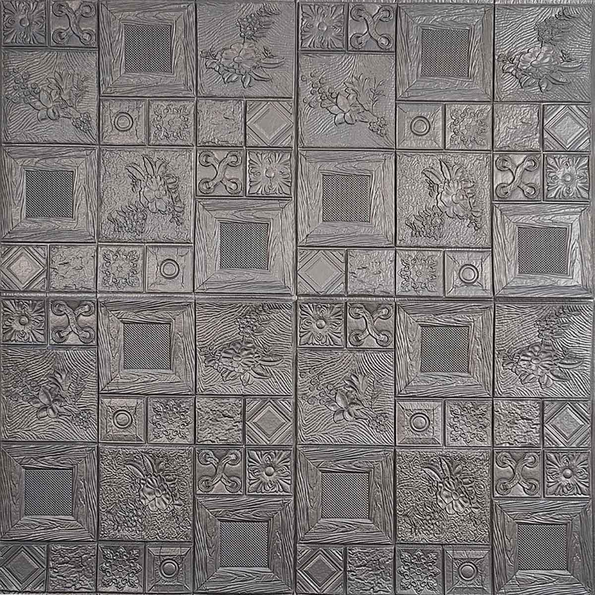 3D-панель cамоклеющаяся 700x700x5 мм Арт серебряный (783) 3D-панель cамоклеющаяся 700x700x5 мм Арт серебряный (783)