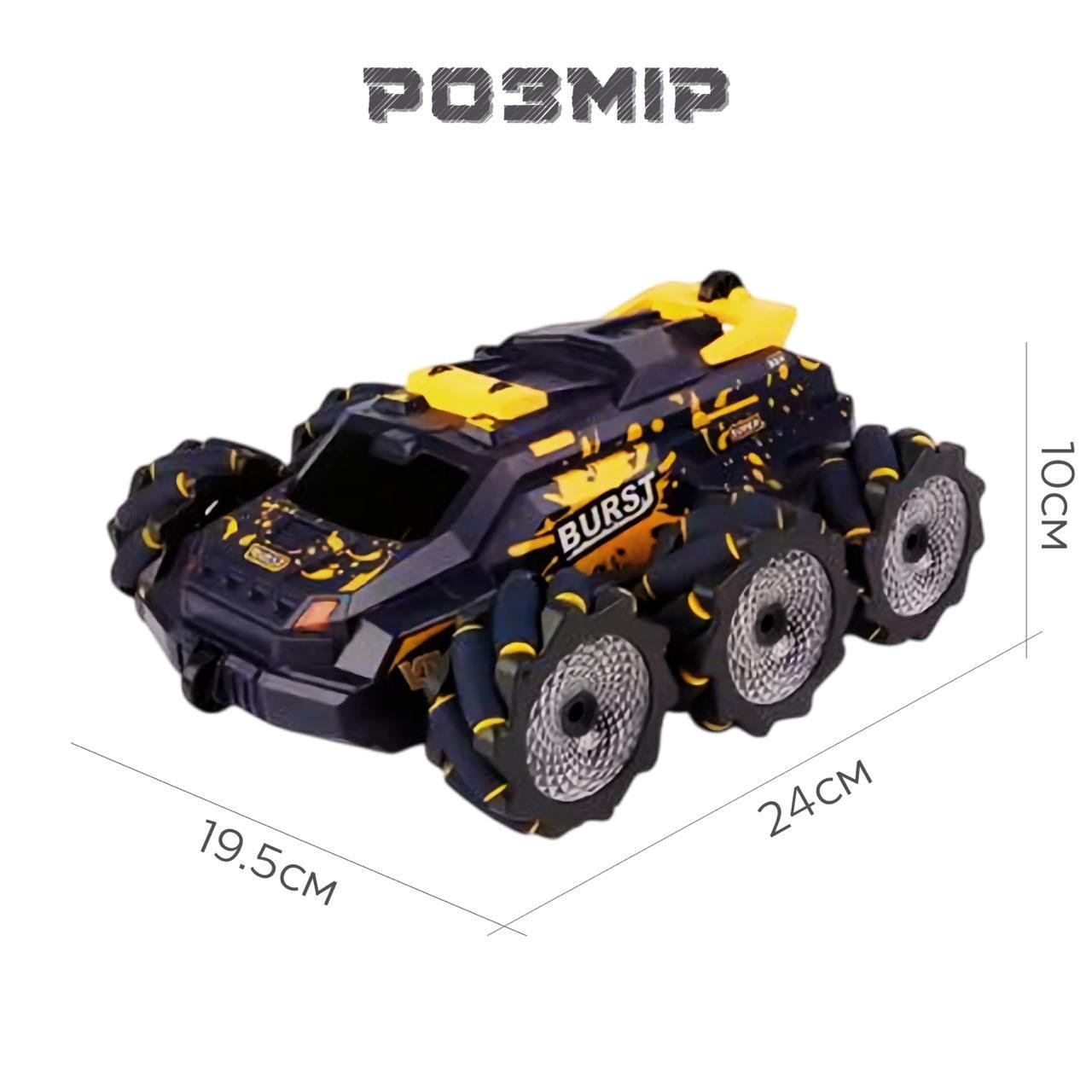 Машинка трюкова на радіокеруванні Berserk Stunt Car JC03PRO з розпилювачем та підсвічуванням з дистанційним керуванням Жовтий (781324) - фото 9 Машинка трюкова на радіокеруванні Berserk Stunt Car JC03PRO з розпилювачем та підсвічуванням з дистанційним керуванням Жовтий (781324) - фото 9