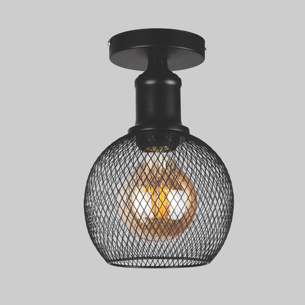 Светильник потолочный в стиле лофт Черный (907-X011F-1 BK)