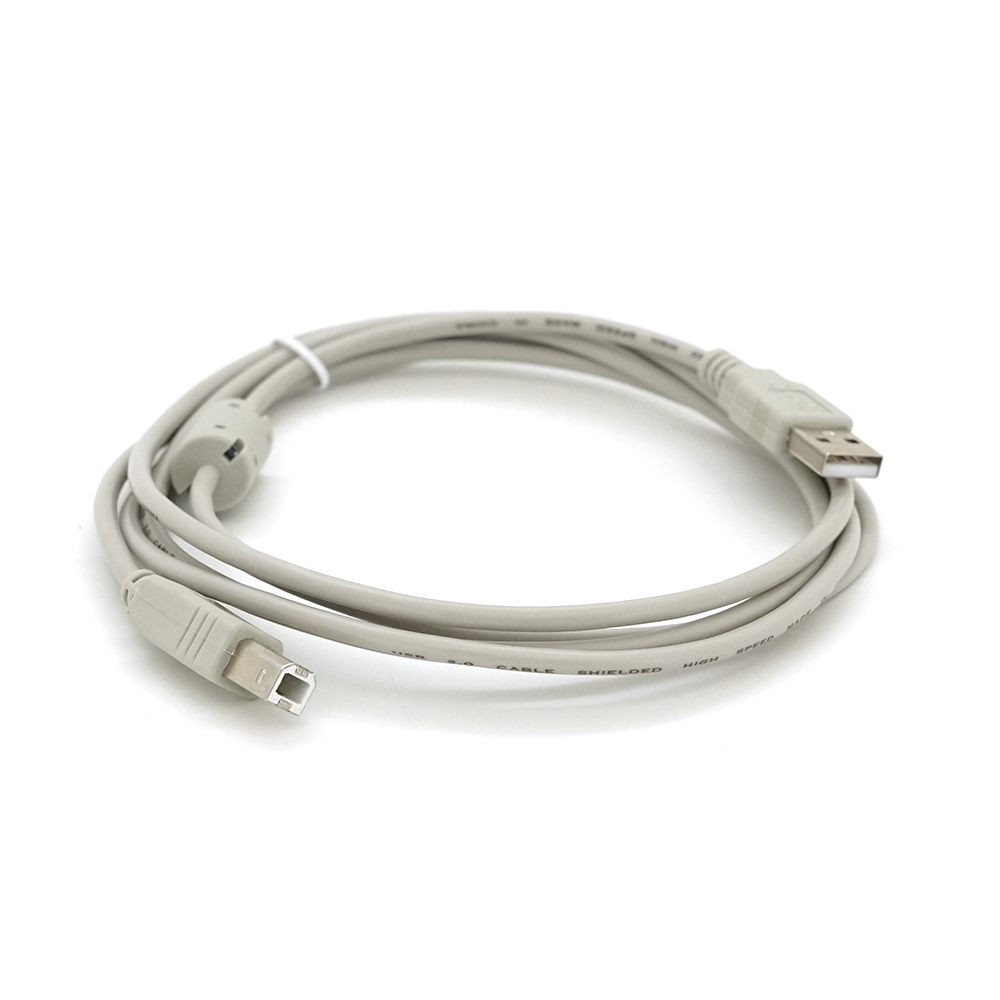 Кабель USB 2,0 AM/BM з феритовим фільтром 1,8 м Білий (310)