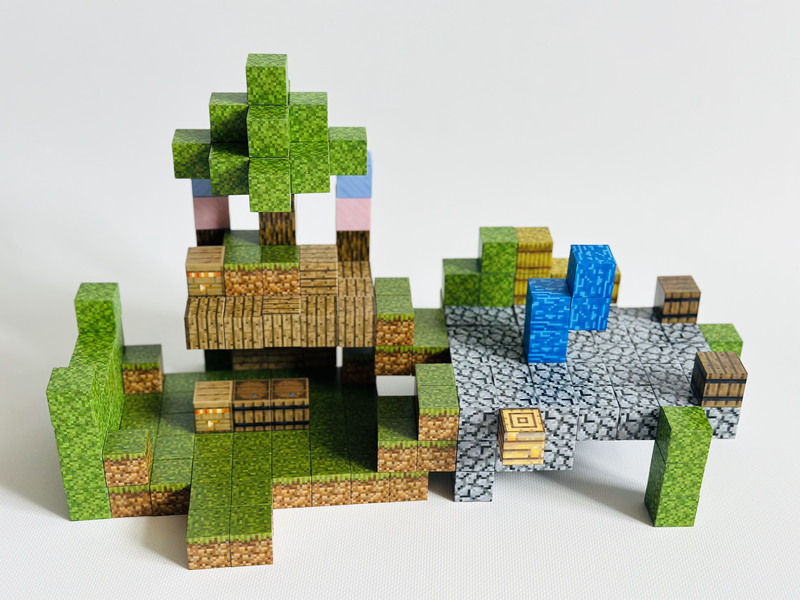 Конструктор магнитный Minecraft Forest на 216 кубиков