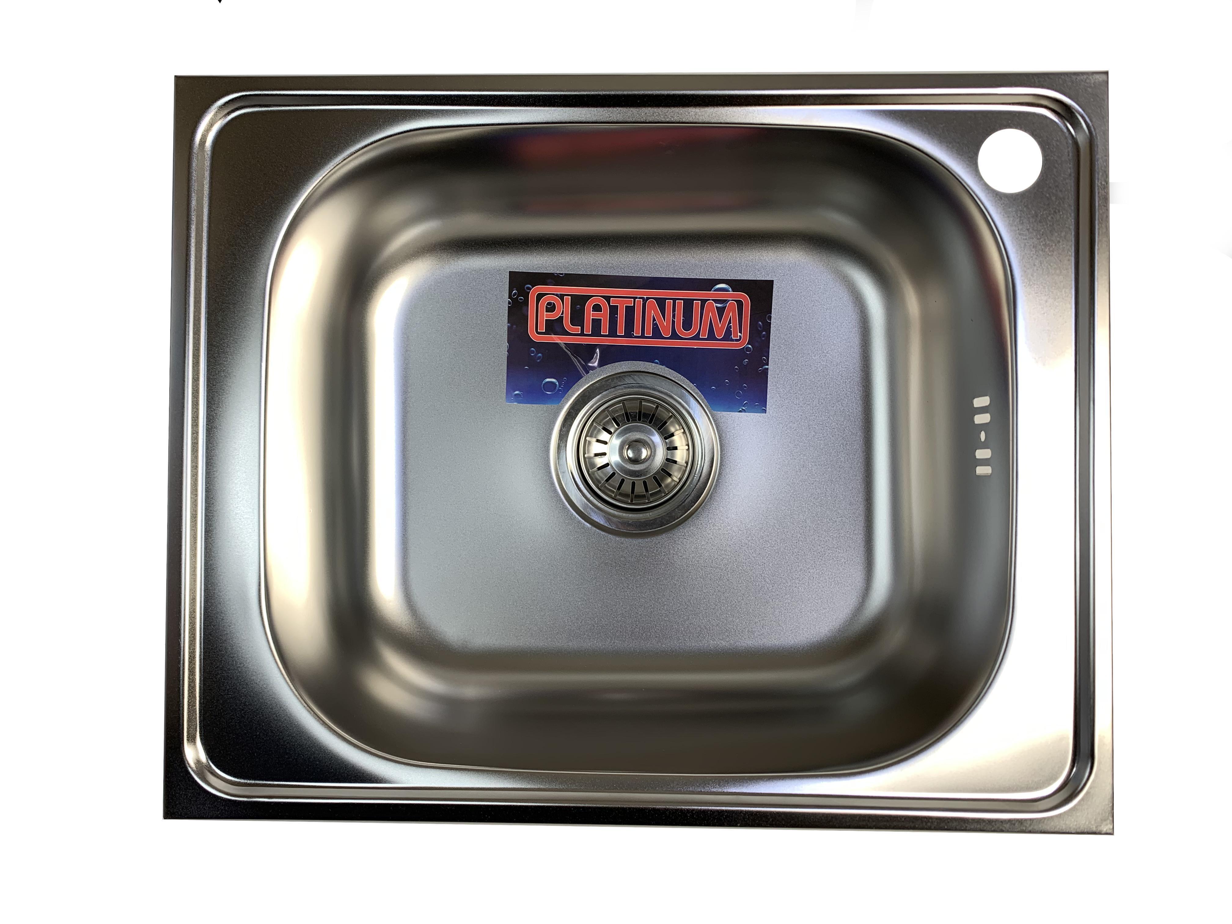 Мойка кухонная накладная Platinum 40x50 см в покрытии Satin (9768787)