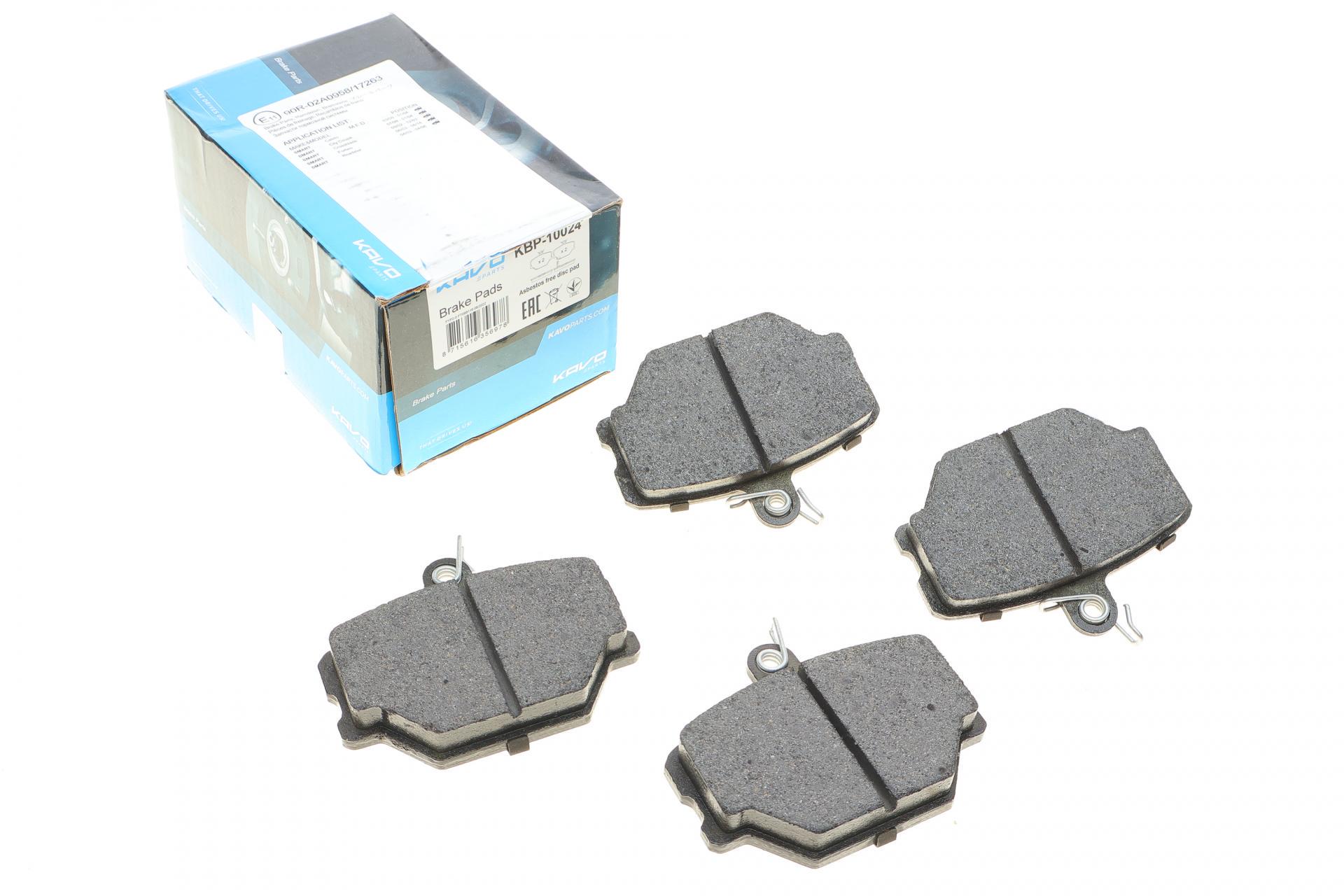 Колодки тормозные передние KAVO PARTS KBP-10024 Smart Cabrio/City Coupe/Roadster/Fortwo 98-