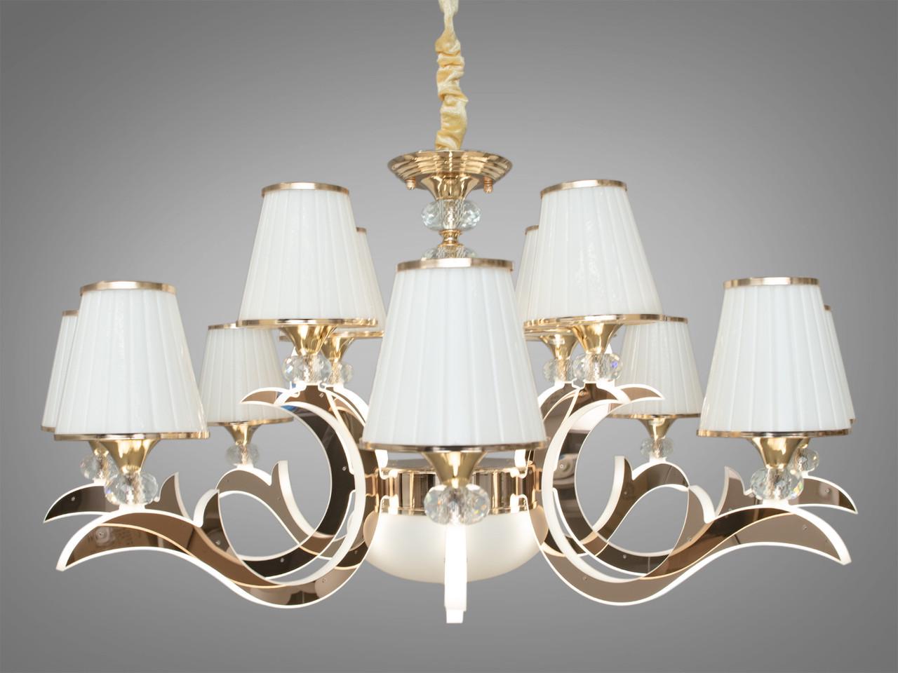 Люстра классическая со светящимися рожками 8329/8+4G 4100K (2437594632)