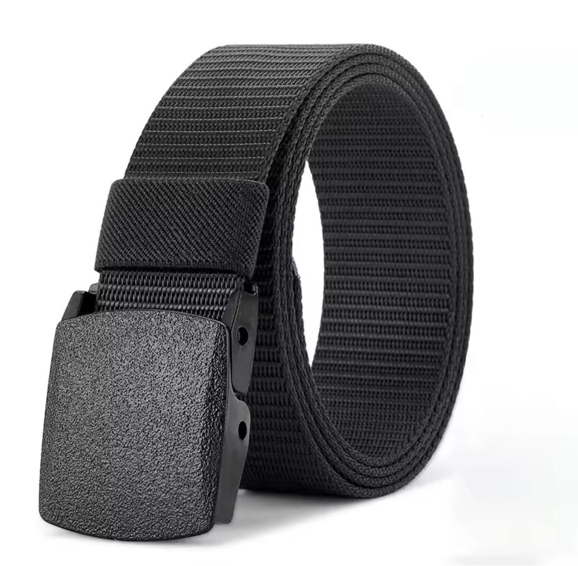 Ремень текстильный Wuke на пояс пряжка зажим унисекс Черный Ремень текстильный Wuke на пояс пряжка зажим унисекс Черный