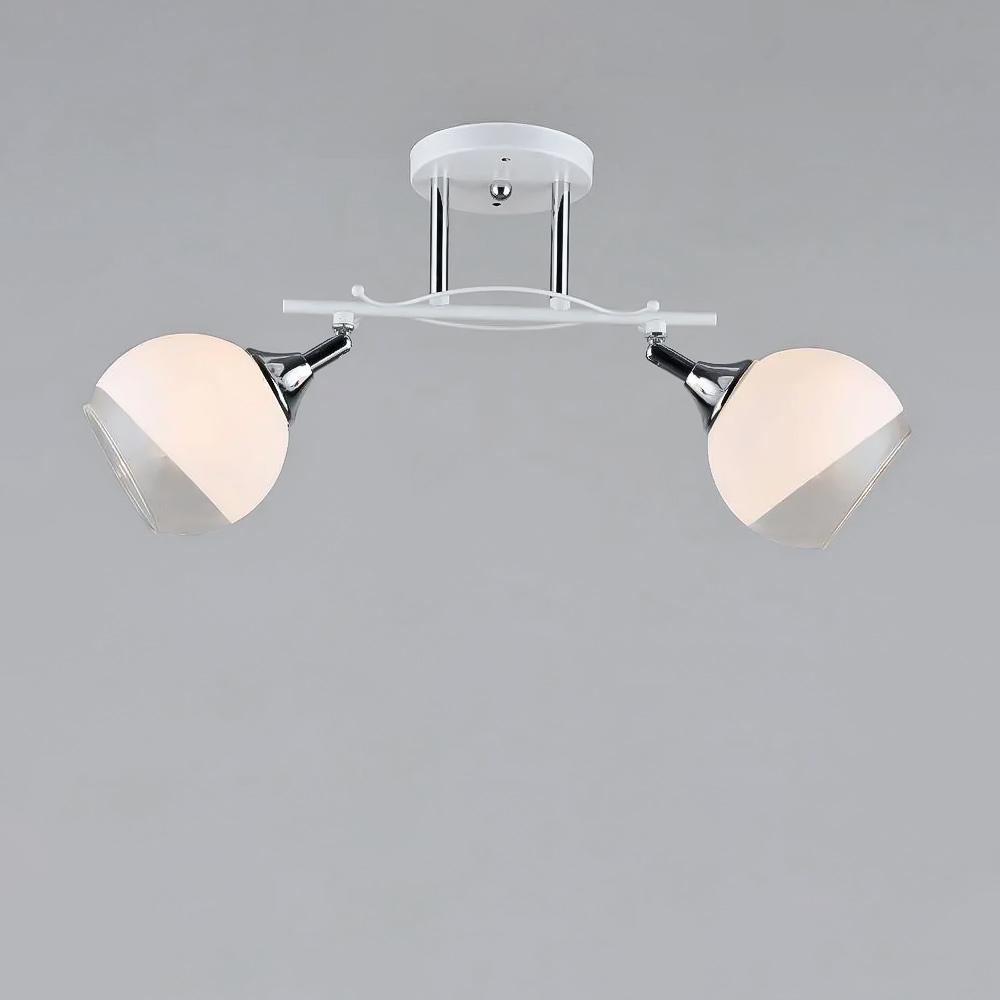 Люстра потолочная Light House SR-19343/2 WT/CH E27 500х130х240 мм Белый/Хром