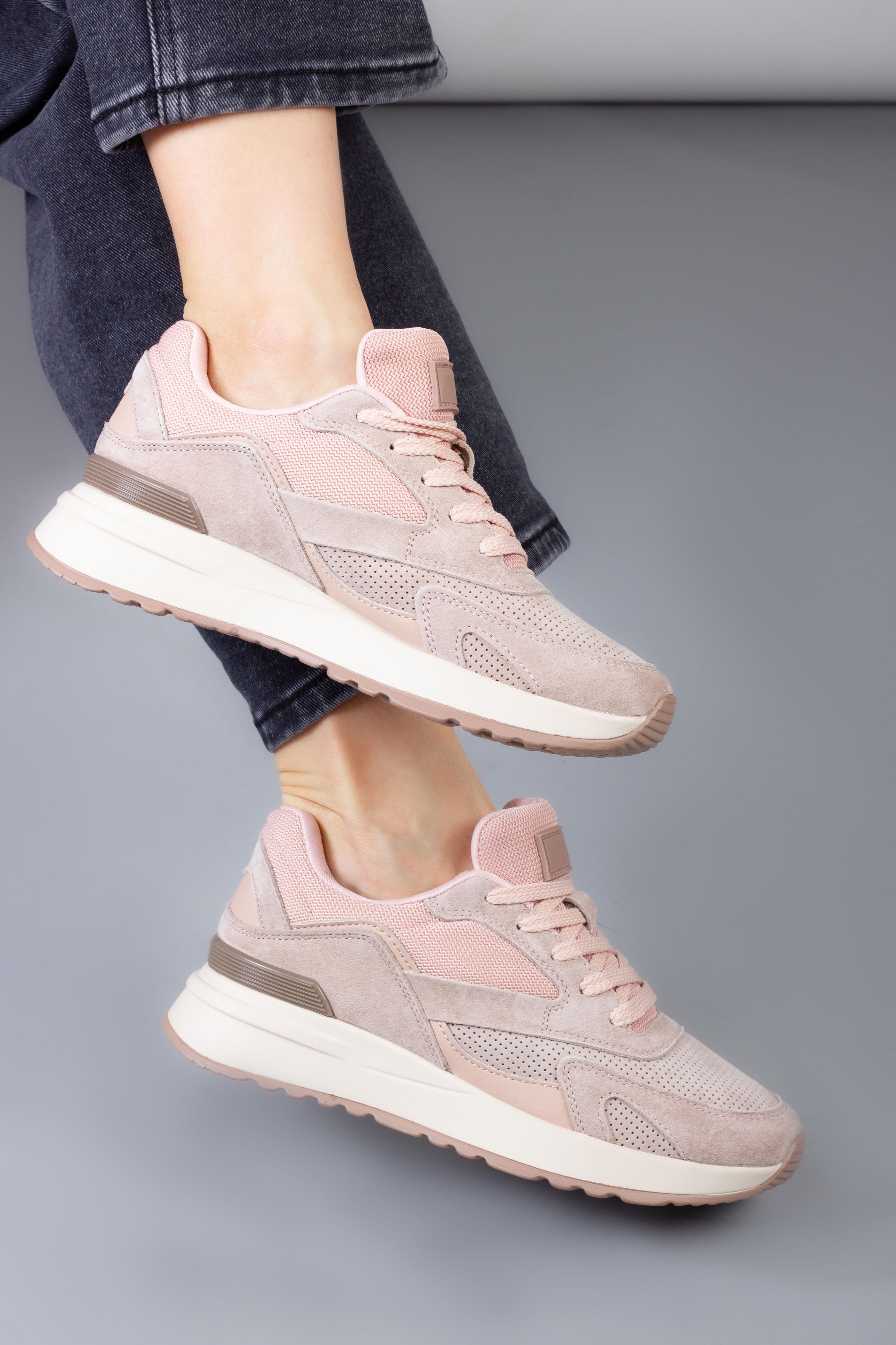 Кроссовки женские Hoseily WKL81-2 натуральная замша р. 40 Розовый (346540_40)