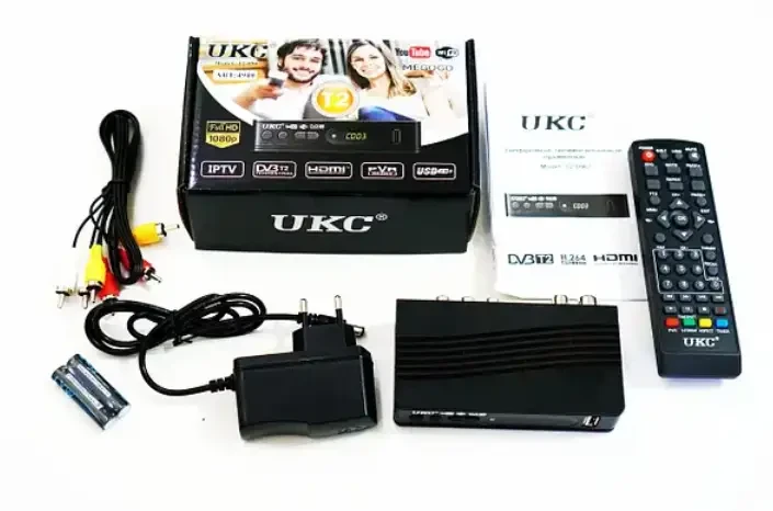 Цифровой эфирный приемник с экраном DVB-T2 UKC T2-0968 IPTV/YouTube/WiFi/MP4 Черный - фото 4