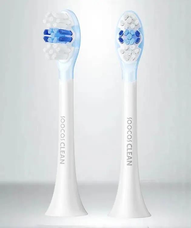 Насадки для зубної щітки Soocas X3 X1 X3U V1 X5 Clean 2 шт. White (777711) - фото 3