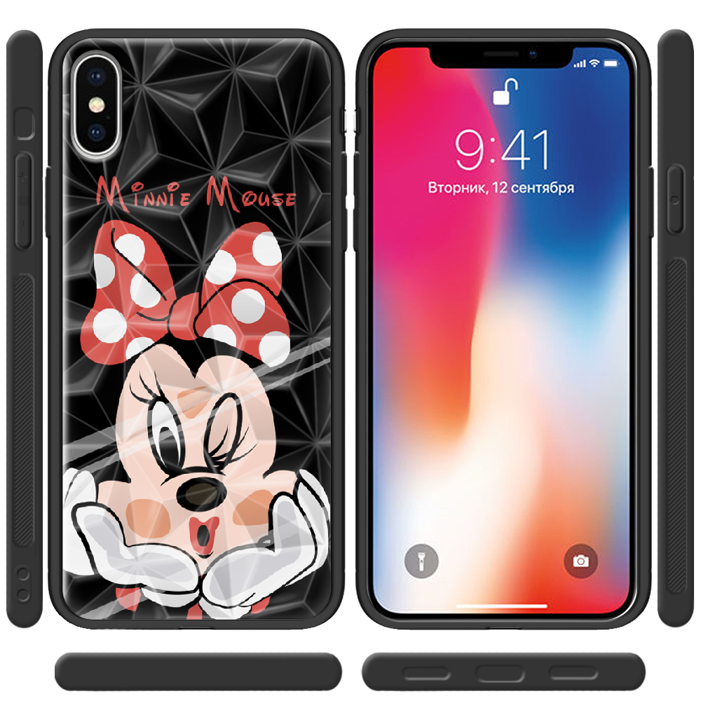 Чехол Boxface iPhone XS Max Lady M Черный силикон с призмой (35321-cc59-37858) - фото 2