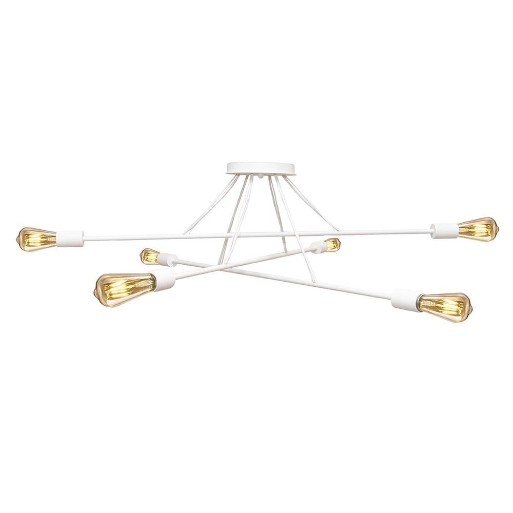 Люстра подвесная MSK ELECTRIC Asket NL 10320-6 WH на шесть ламп Е27 Белый