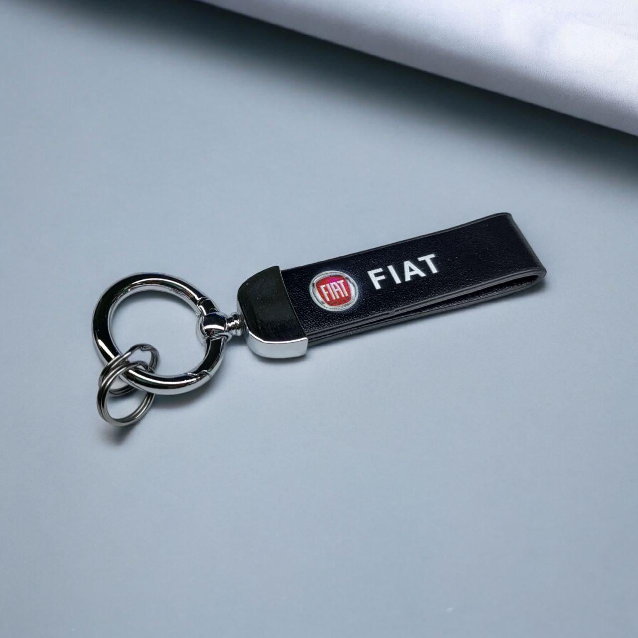 Брелок автомобильный Fiat кожаный с карабином экокожа/металл (2229598063)
