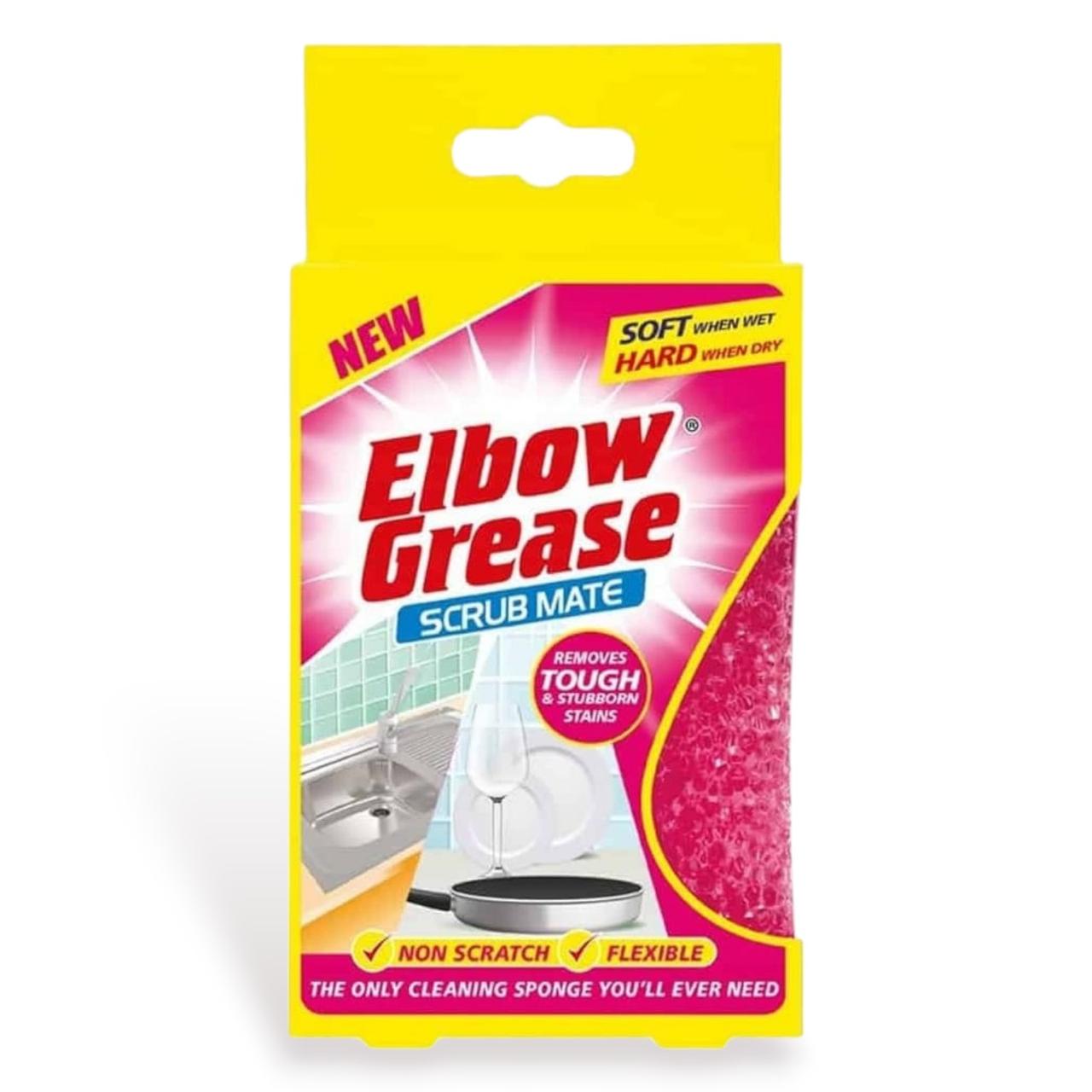 Губка-скрабер для прибирання універсальна Elbow Grease одностороння Pink