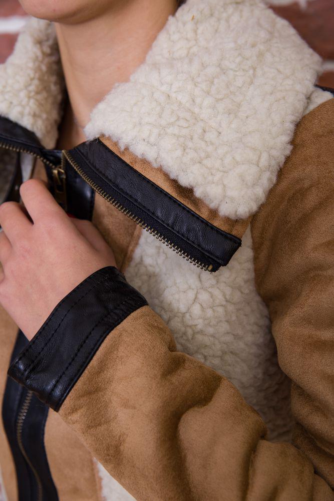 Дублянка жіноча штучна Ager 131R4055 L Світло-бежевий - фото 6 Дублянка жіноча штучна Ager 131R4055 L Світло-бежевий - фото 6