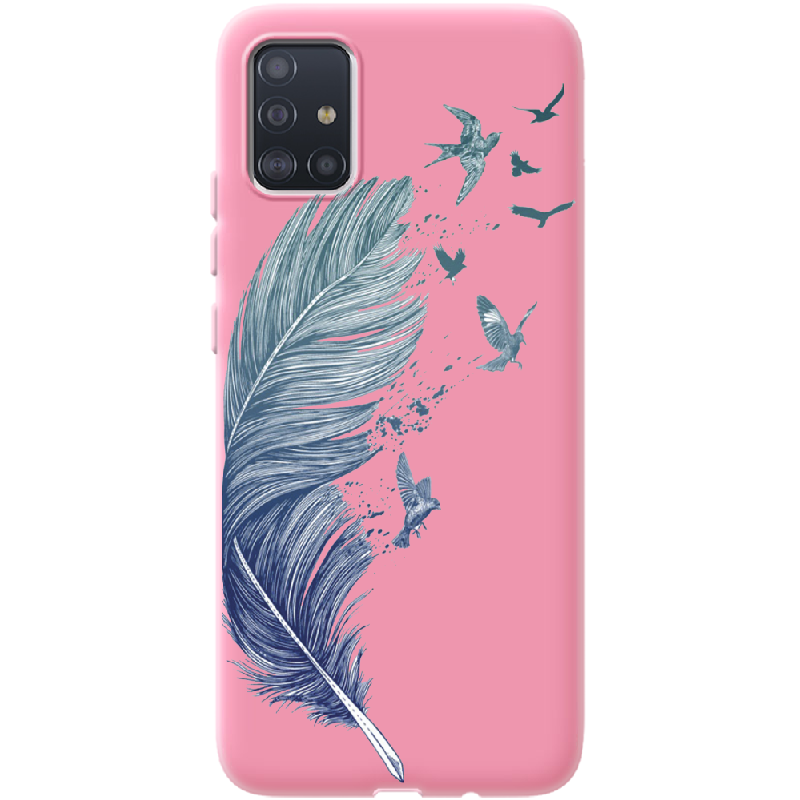 Чохол Boxface Samsung A515 Galaxy A51 Feather Рожевий силікон (38808-cc38-41817)