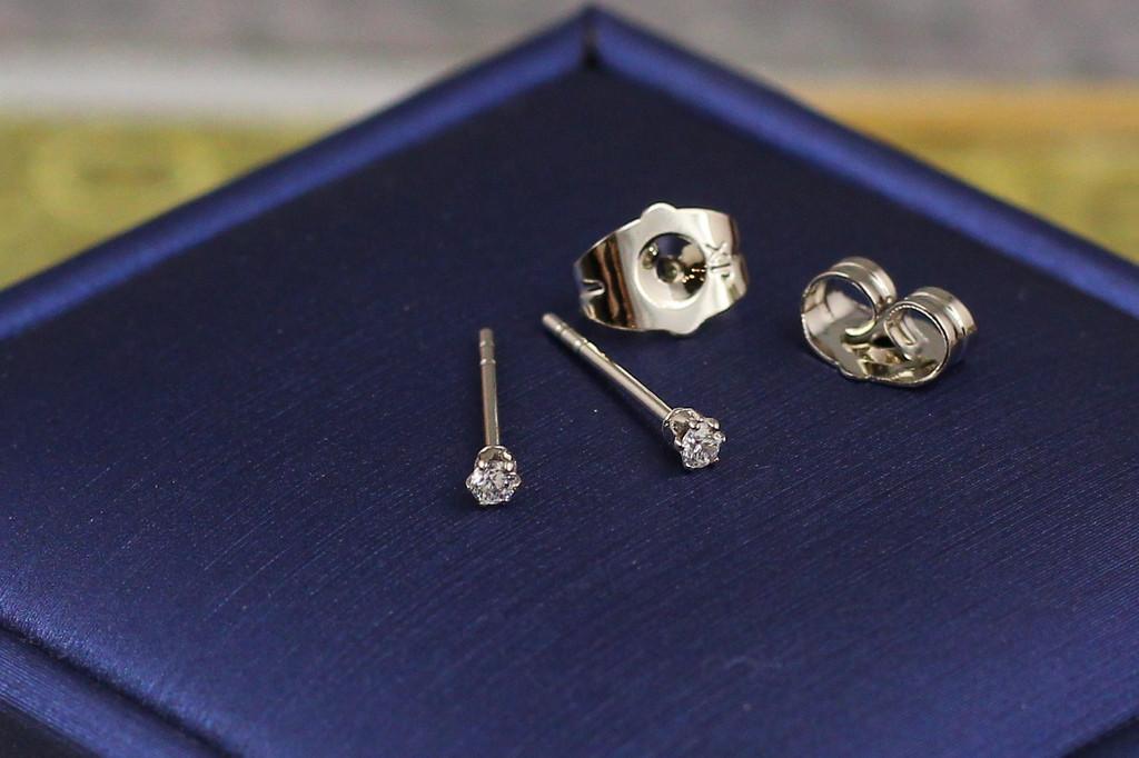 Серьги гвоздики Xuping Jewelry Фианит  2 мм Серебристый