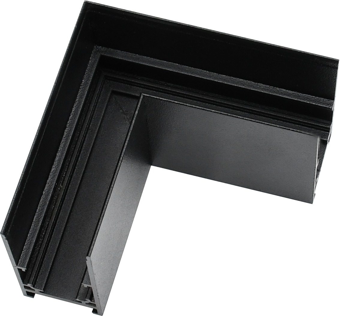 Соединитель угловой OL411 для магнитного накладного шинопровода 48V Черный (29548981)