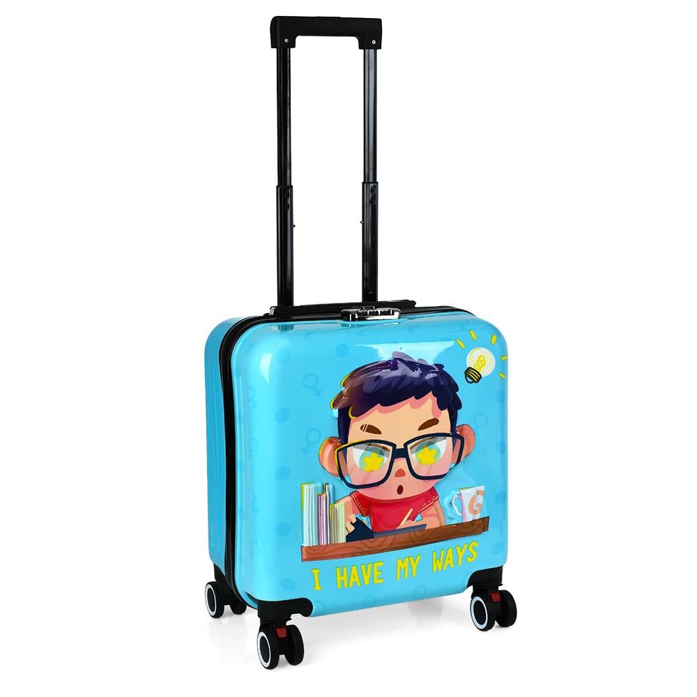 Валіза пластикова YG0355-01 39x47x23 см Блакитний (31487785)