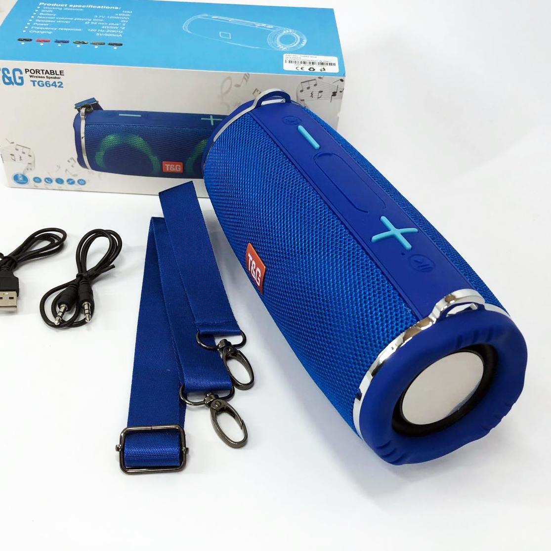 Колонка портативна TG642 з RGB підсвічуванням та ремінцем Синій - фото 12 Колонка портативна TG642 з RGB підсвічуванням та ремінцем Синій - фото 12