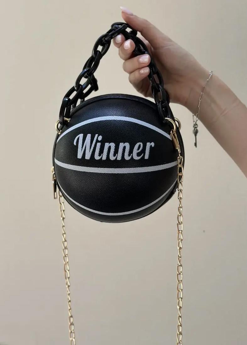 Женская сумка круглая WINNER на цепочке Черный (21747170)