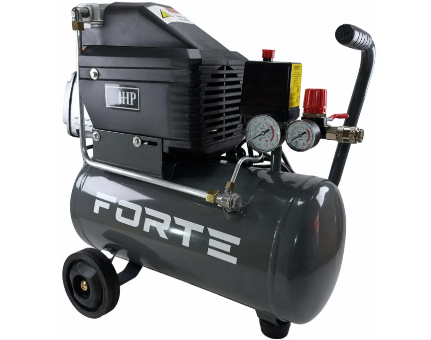 Компресор масляний Forte FL-2T24N 24 л 1,5 кВт 200 л/хв 8 бар мідна обмотка