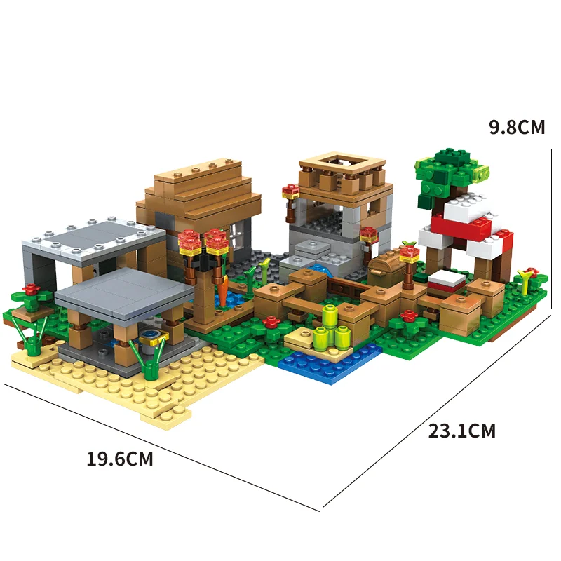 Конструктор Майнкрафт My World Селище з персонажами ферма з селянами та мобами 569 дет. - фото 3 Конструктор Майнкрафт My World Селище з персонажами ферма з селянами та мобами 569 дет. - фото 3