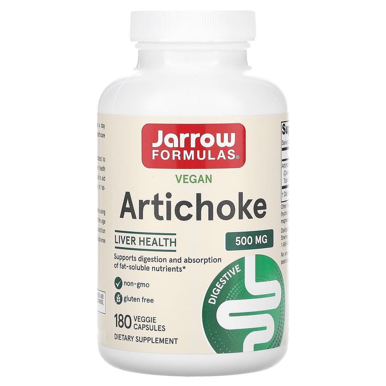 Артишок Jarrow Formulas Artichoke для здоровья печени и желчного пузыря 180 капс. 500 мг