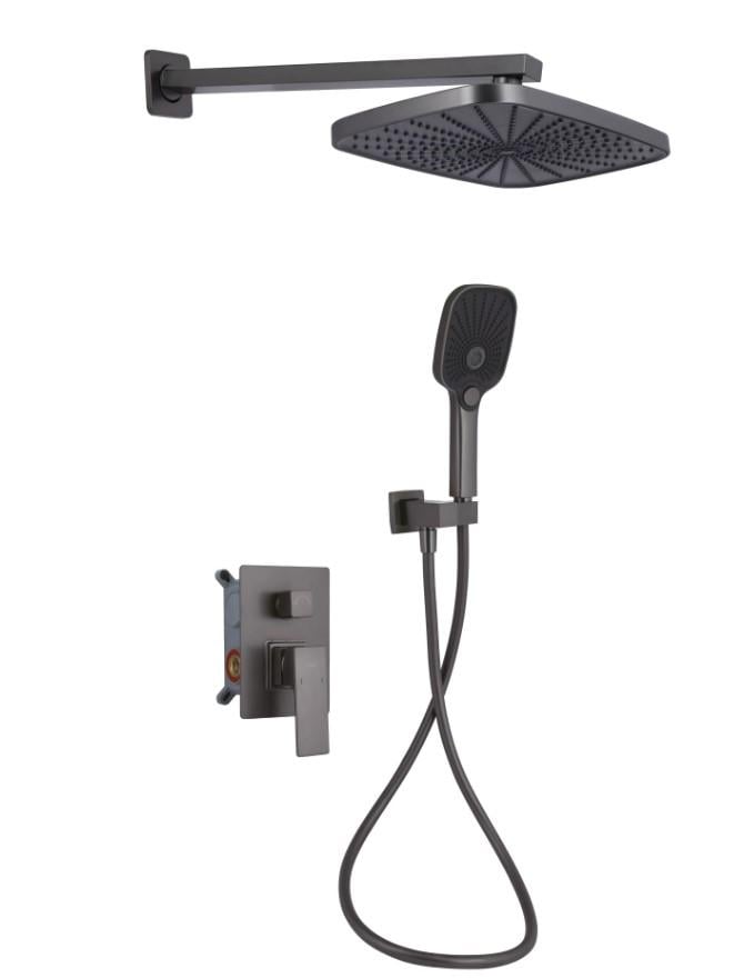 Душова система для душу Qtap Gemini прихованого монтажу Gunmetal Black PVD (QTGEM113GMB45698)