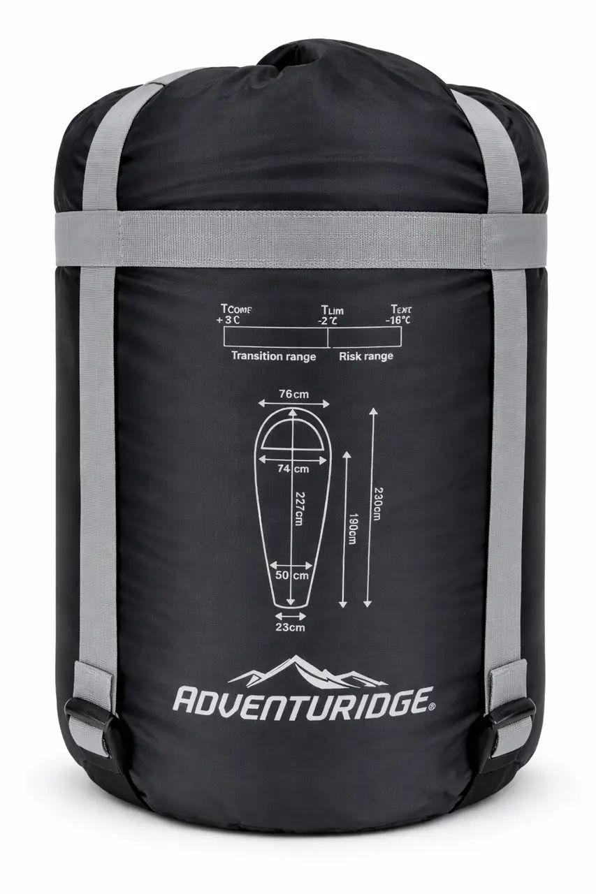 Спальний мішок Adventuridge осінь-весна +3 °С Сірий (23537-2-2023)