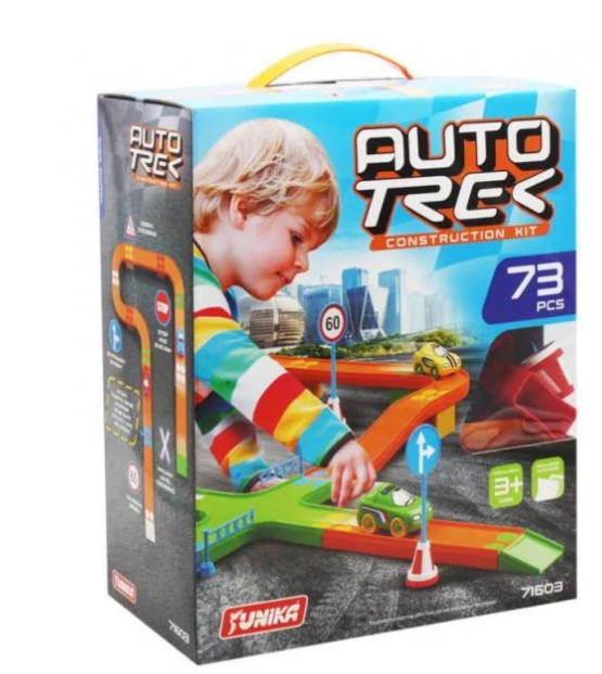 Игровой набор ЮНИКА конструктор автотрек 73 детали Разноцветный (IG-173-N-605)