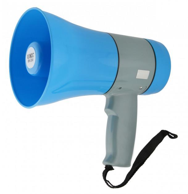 Гучномовець UKC MEGAPHONE ER-22 15 Вт з функцією запису Синій з сірим (20283565) - фото 1