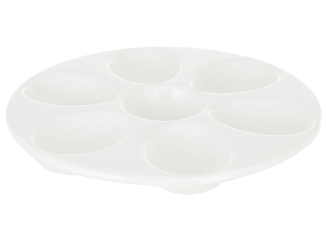 Тарелка для 7 яиц BonaDi керамическая 17,5 см Белый (739-125)