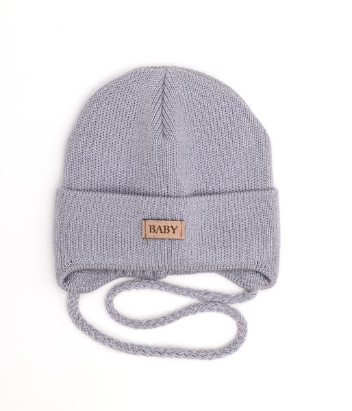 Шапка детская для мальчиков Малюк DV311 хлопок 40-44 см Светло-серый