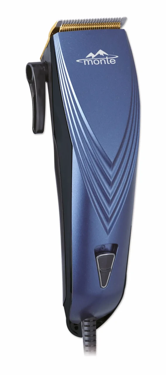 Машинка для стрижки Monte MT-5063T титановые лезвия/4 насадки 3-12 мм/от сети 15 Вт Синий (33348737)