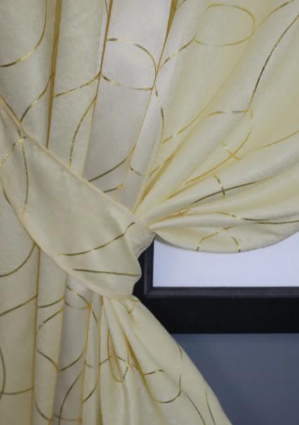 Комплект штор софт 1,3х1,7 м 2 шт. Молочний (564ш) - фото 2 Комплект штор софт 1,3х1,7 м 2 шт. Молочний (564ш) - фото 2