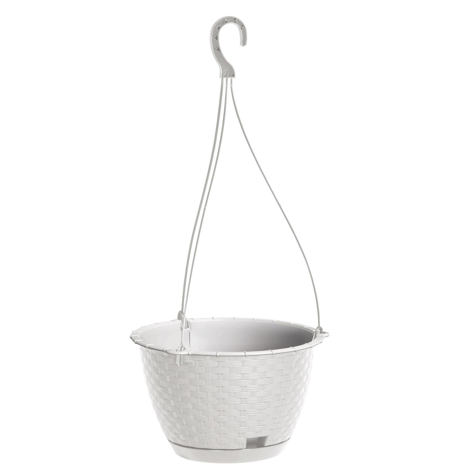 Горщик для квітів Prosperplast Ratolla круглий підвісний 22х14 см Білий (70974-449)
