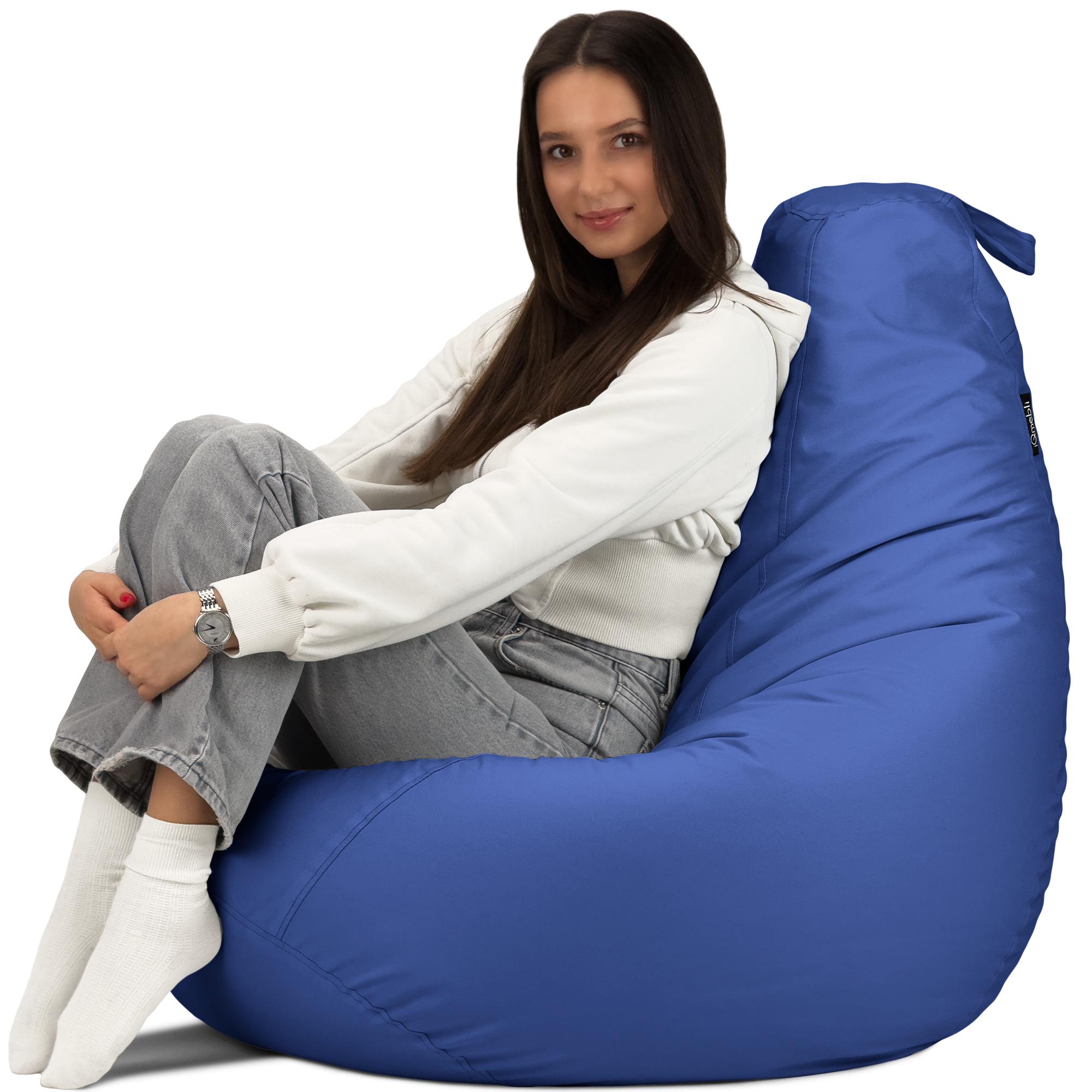 Кресло-мешок Студия Комфорта Груша оксфорд флекс 120х85 см Синий (901224) - фото 5