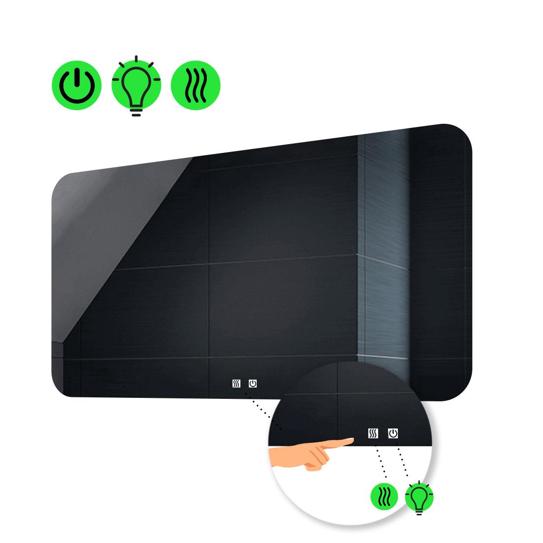 LED-зеркало 100x70 см с двумя сенсорами и подогревом Ornela (Ornelag144)