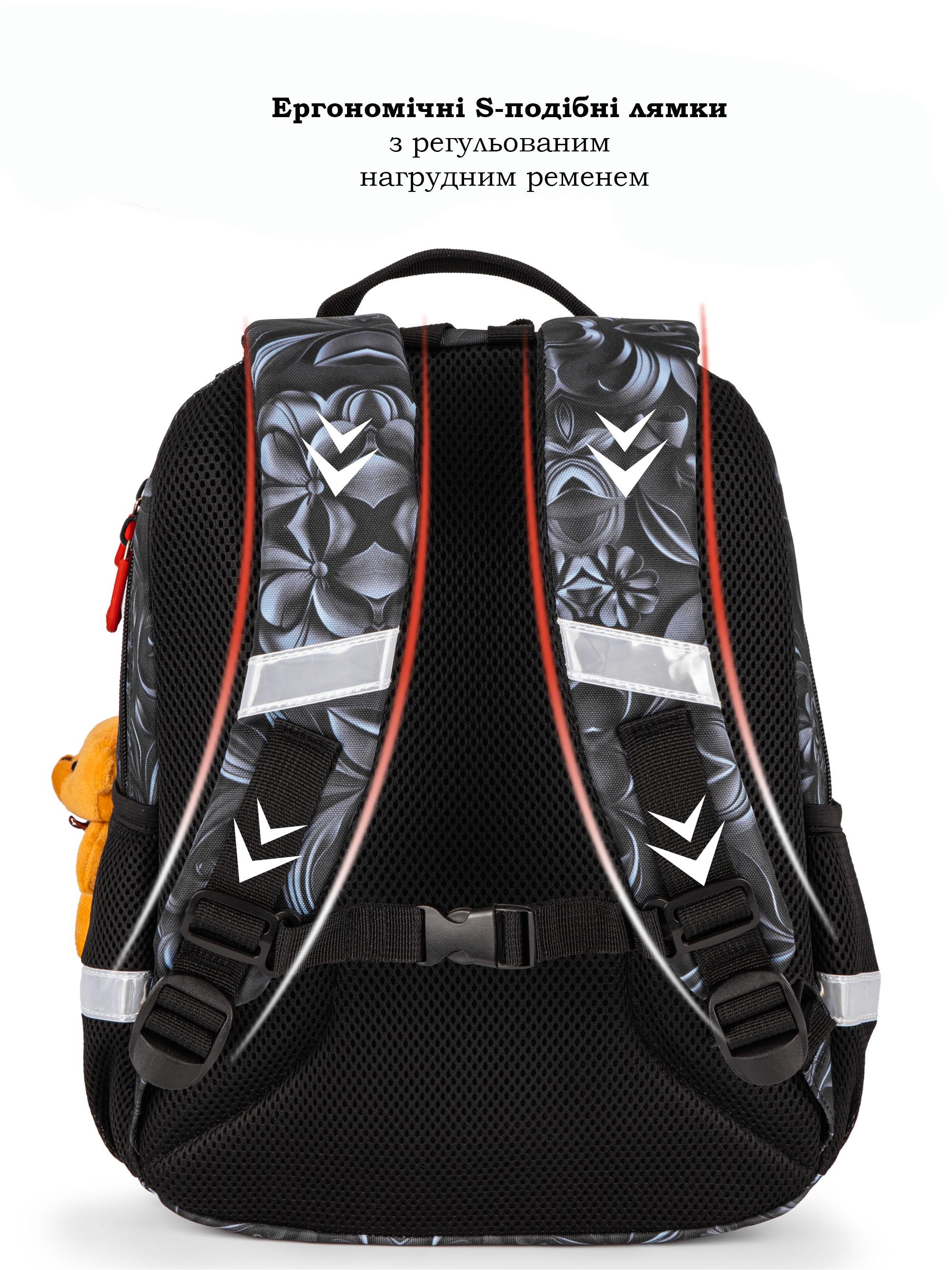 Шкільний рюкзак для дівчинки School Standard Котик для початкової школи 38х28х16 см (160-11) - фото 5