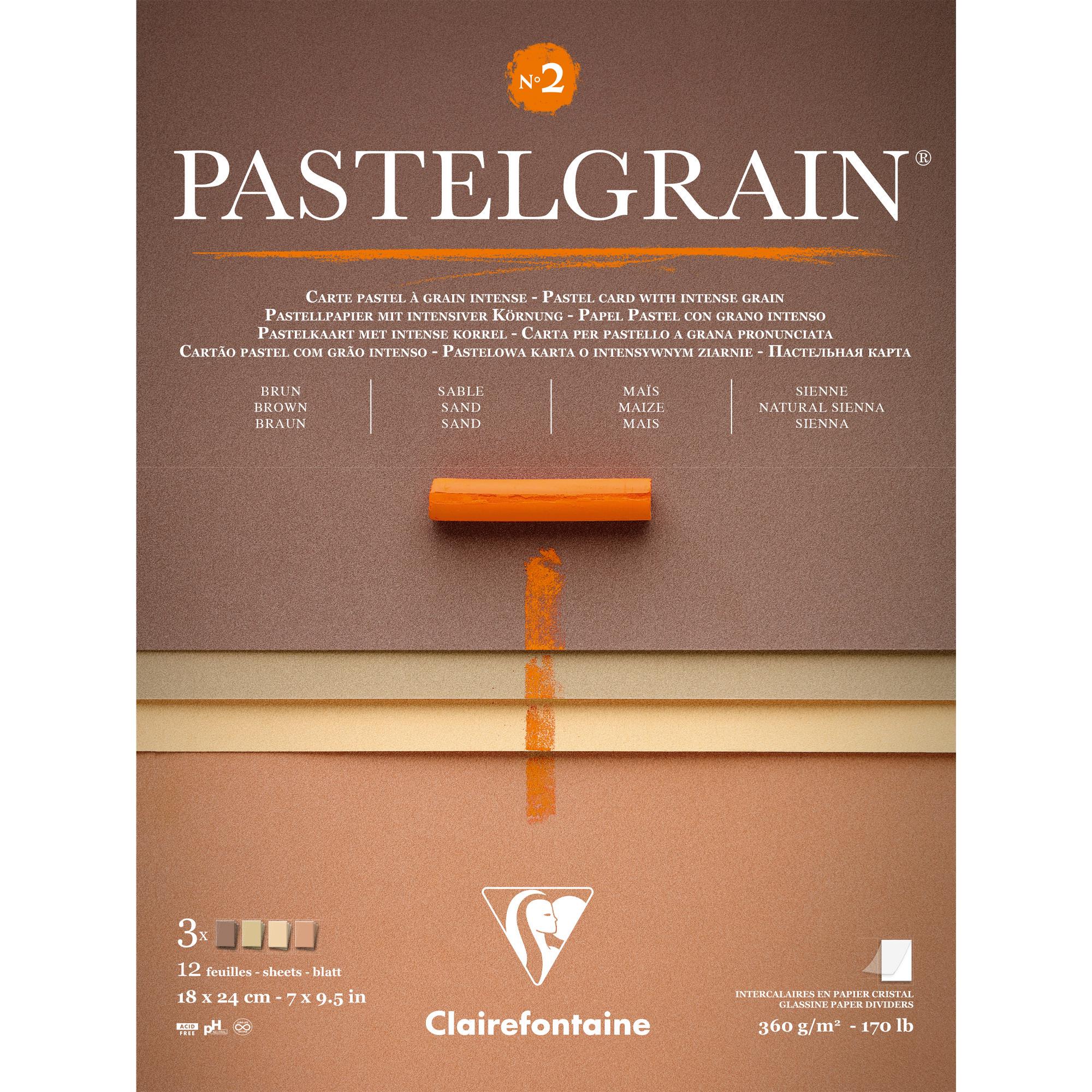 Папір для пастелі Clairefontaine PastelGrain №2 18x24 см 12 аркушів (976060C) Папір для пастелі Clairefontaine PastelGrain №2 18x24 см 12 аркушів (976060C)