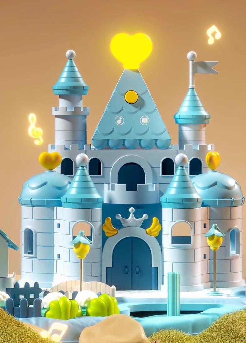 Магнітний ігровий набір-замок Чарівне королівство Блакитний (7572) - фото 3 Магнітний ігровий набір-замок Чарівне королівство Блакитний (7572) - фото 3