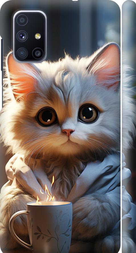 Чехол на Samsung Galaxy M51 M515F White cat (5646m-1944-42517)