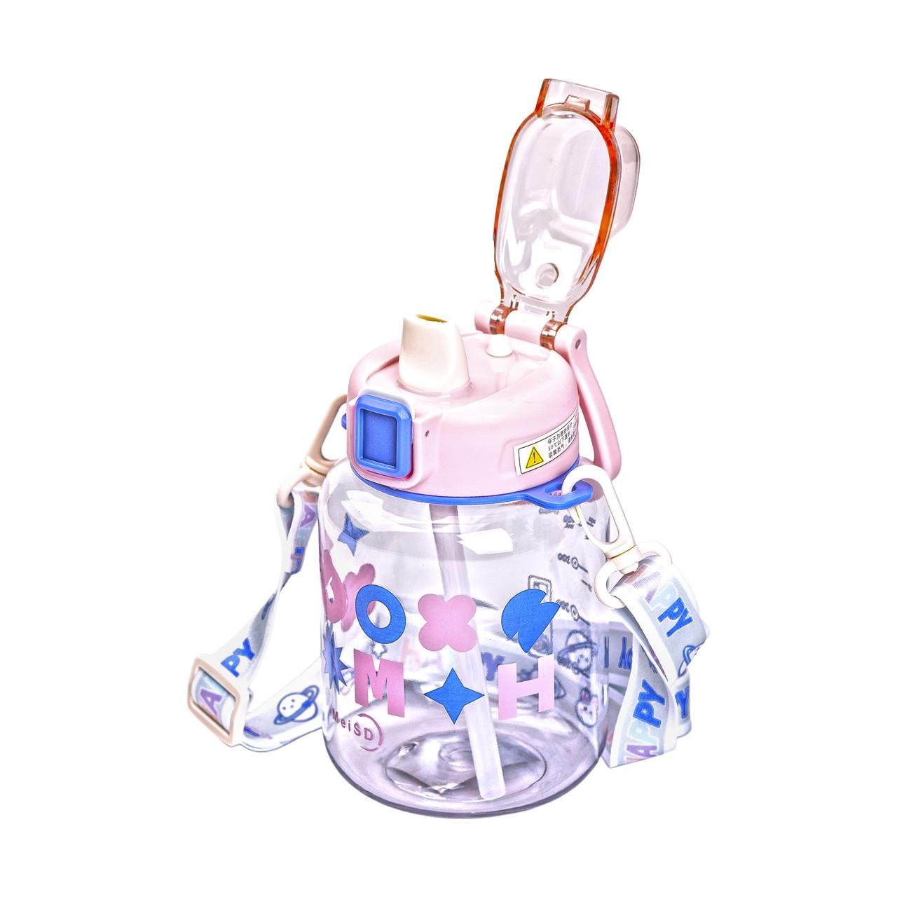 Пляшка для води Gucgres дитяча на ремінці HP-14-43P 650 мл Рожевий (A-033322) - фото 2 Пляшка для води Gucgres дитяча на ремінці HP-14-43P 650 мл Рожевий (A-033322) - фото 2