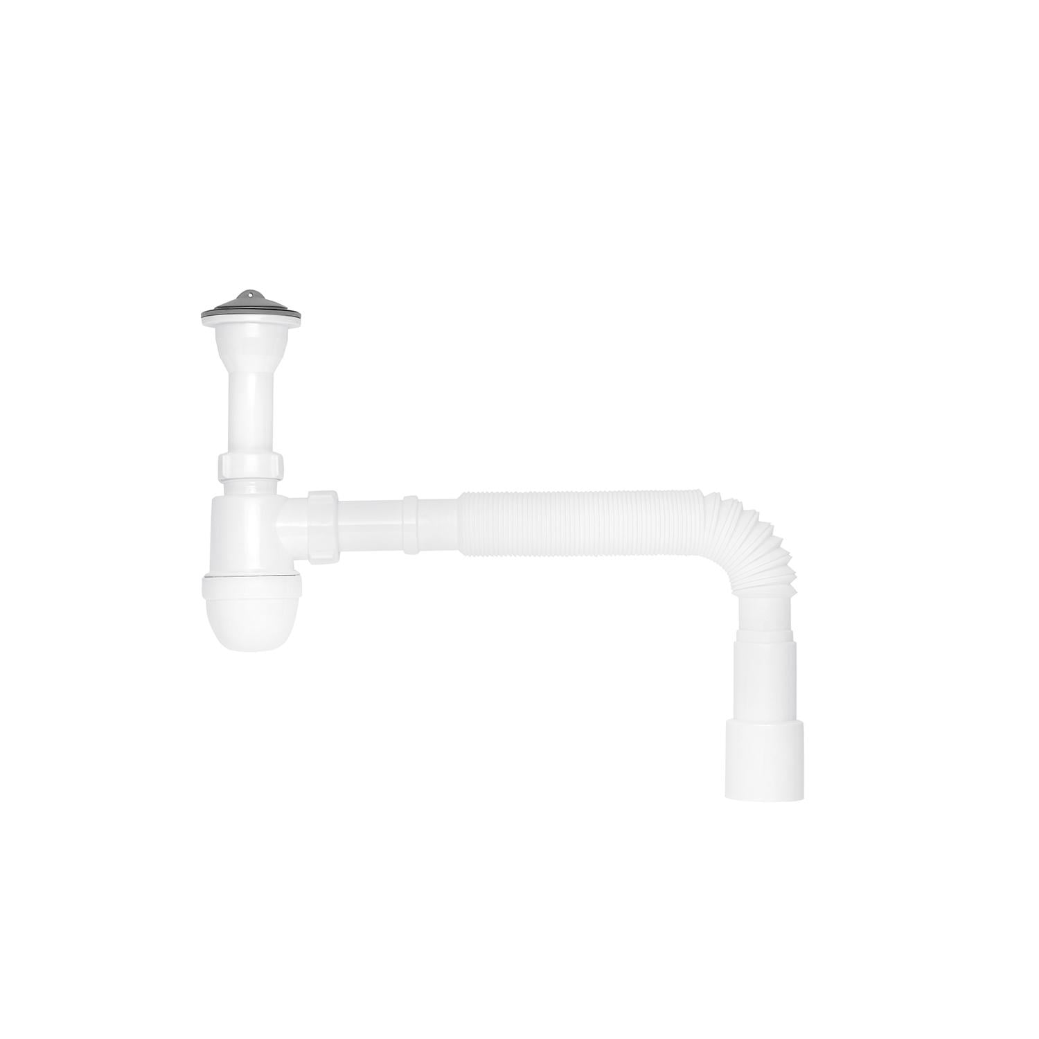 Сифон для раковины Kroner KRP-TB01 CV032059 1 1/2" впуск Белый (176523)