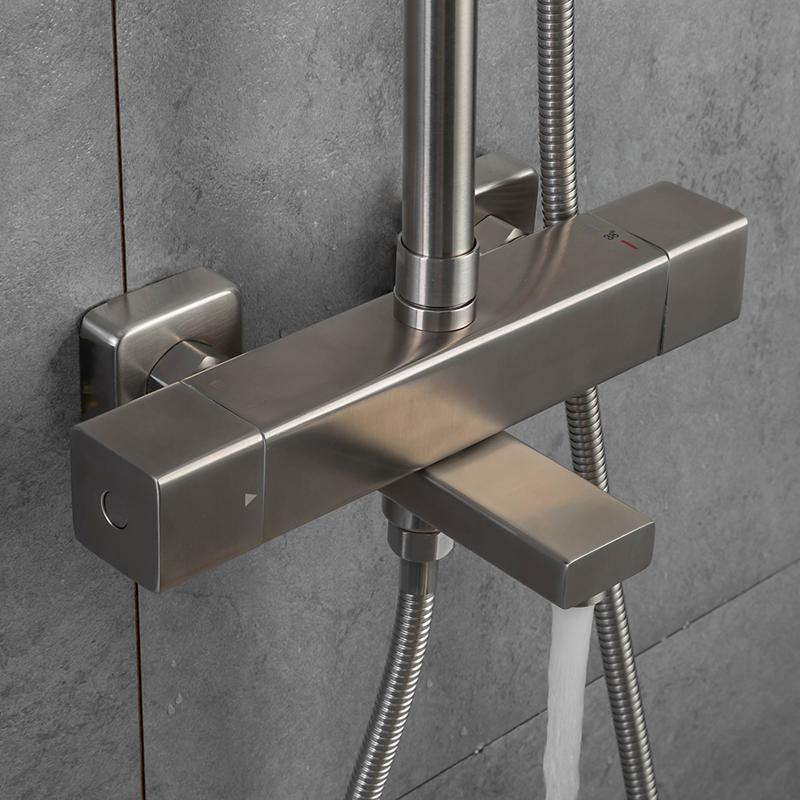 Душевая система с термостатом Gappo G2499-40 Сатин (1042414) - фото 5 Душевая система с термостатом Gappo G2499-40 Сатин (1042414) - фото 5